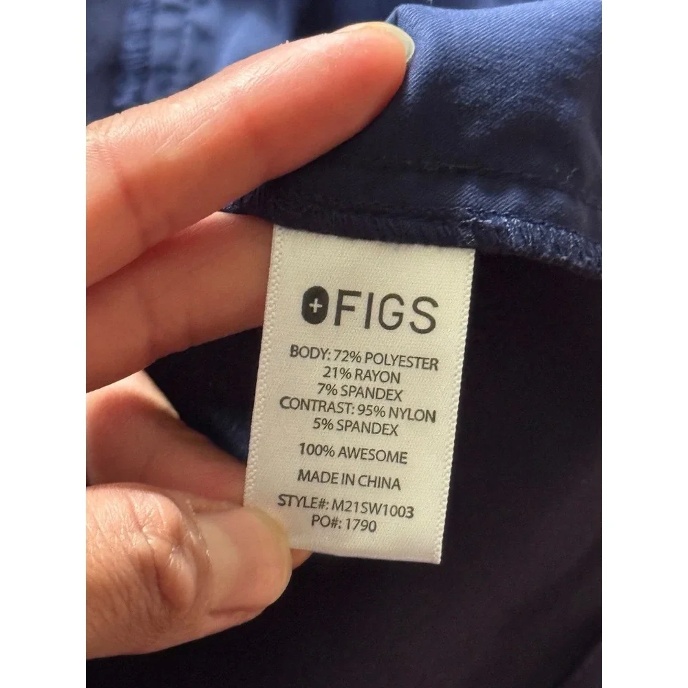 FIGS Men's Scrub Navy Blue Set Tansen Joggers Pants And Top Size Medium